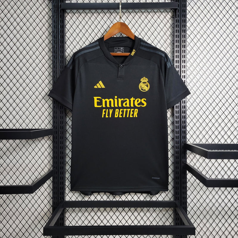 Camisa Real Madrid 23/24 Preta - Adidas - Torcedor Masculina - Lançamento - FutStore Oficial!