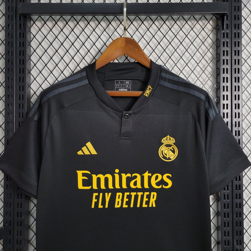 Camisa Real Madrid 23/24 Preta - Adidas - Torcedor Masculina - Lançamento - FutStore Oficial!