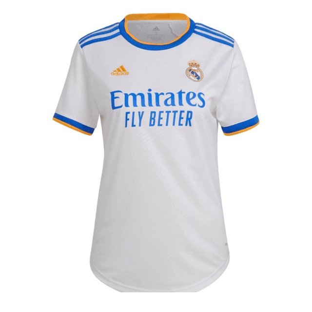 Camisa Real Madrid I 21/22 - Adidas Torcedor Feminina - Branca - FutStore Oficial!