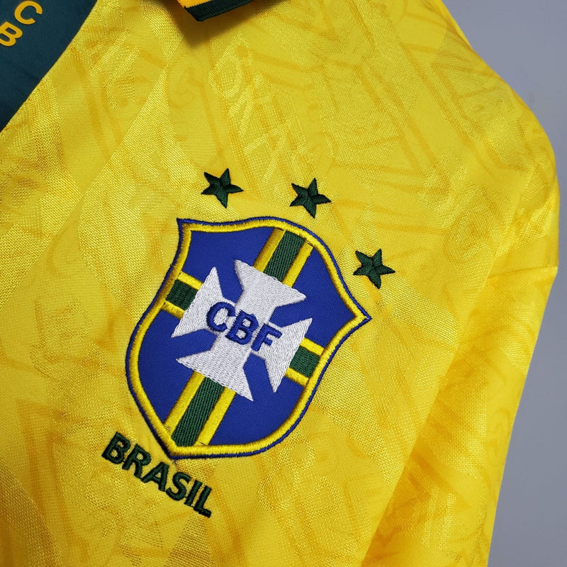 Camisa Retrô Seleção Brasil 1991/93 Home - FutStore Oficial!