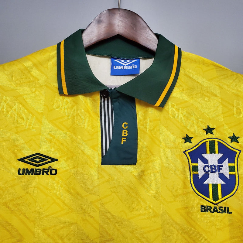 Camisa Retrô Seleção Brasil 1991/93 Home - FutStore Oficial!