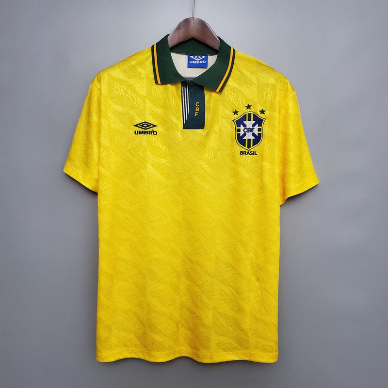 Camisa Retrô Seleção Brasil 1991/93 Home - FutStore Oficial!