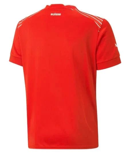 Camisa Suiça Home Copa do Mundo 2022 Torcedor Masculina - Vermelho e Branco - FutStore Oficial!