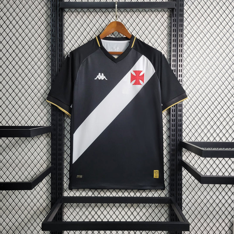 Camisa Vasco da Gama I 23/24 - Kappa Torcedor Masculina - Preta - FutStore Oficial!