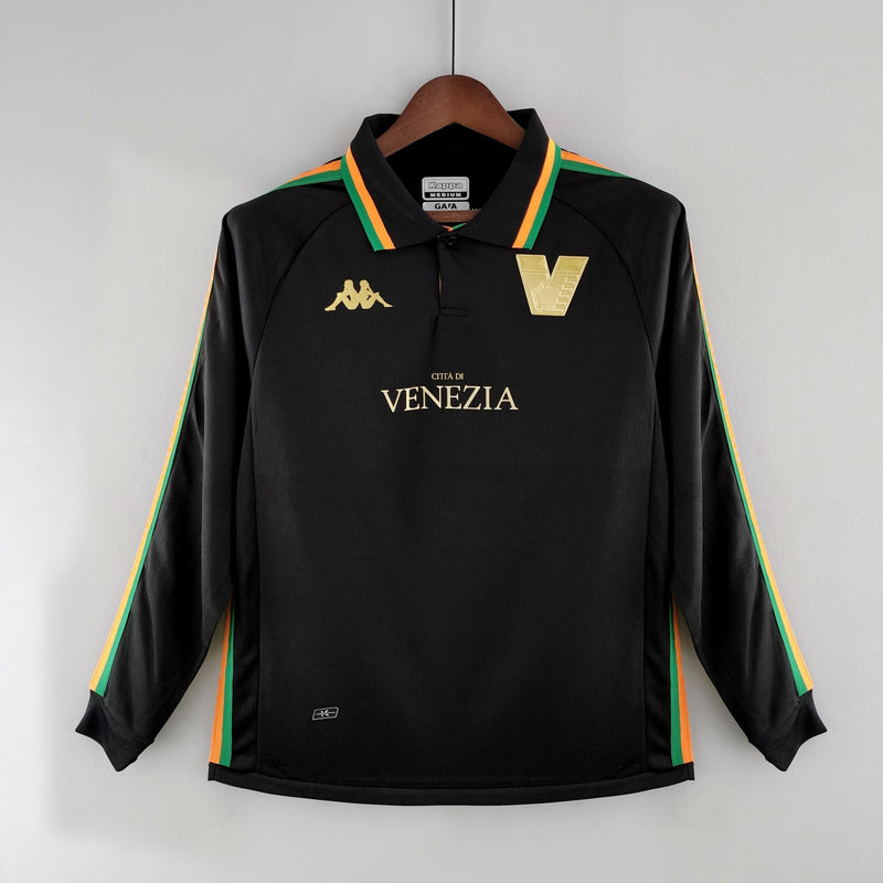 Camisa Venezia Manga Longa I 22/23 - Kappa Torcedor Masculina - Preto - FutStore Oficial!