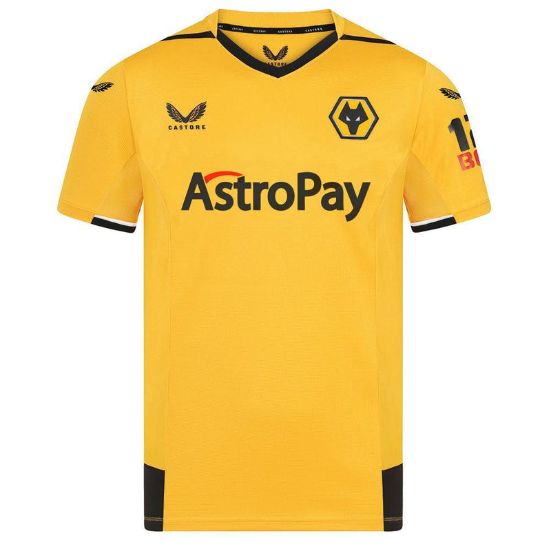 Camisa Wolverhampton I 22/23 - Torcedor Masculina - Amarelo e Preto - FutStore Oficial!