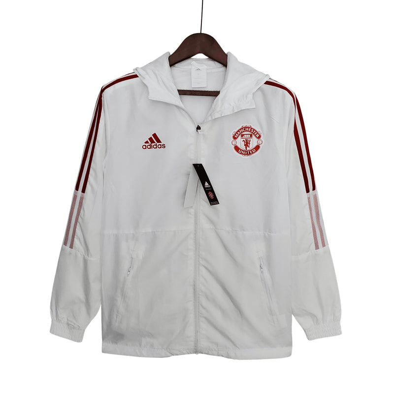 Corta Vento Manchester United 2022 - Adidas Branco - FutStore Oficial!