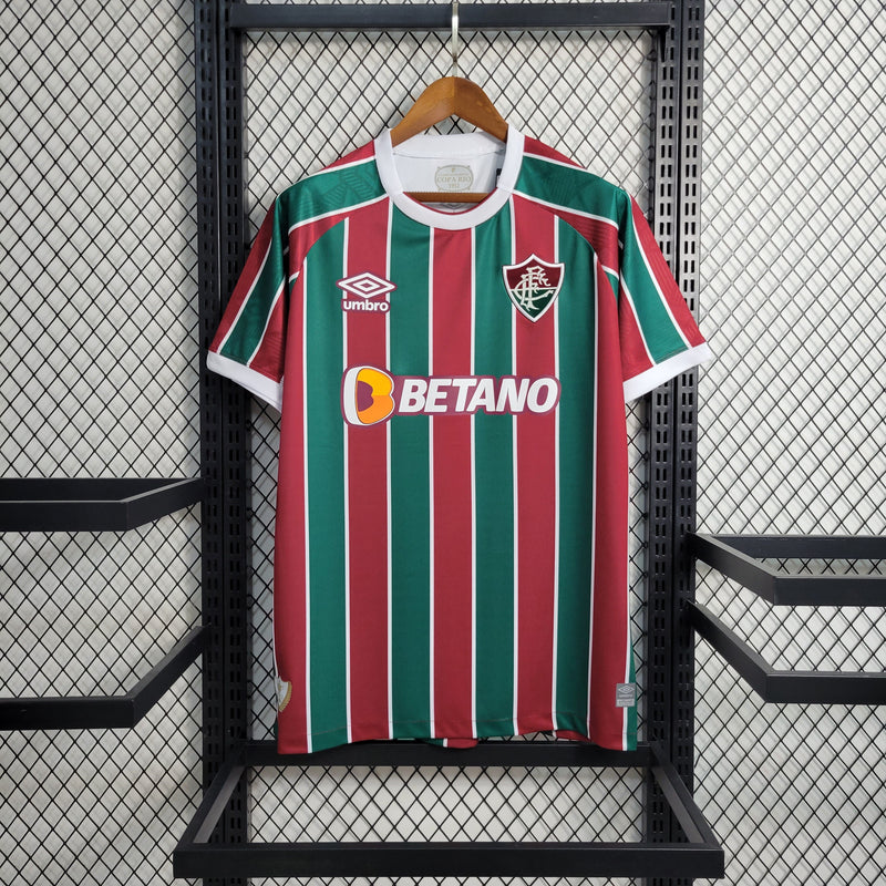 Camisa Fluminense 23/24 - Umbro Torcedor Masculina -PATCH CAMPEÃO DA LIBERTADORES