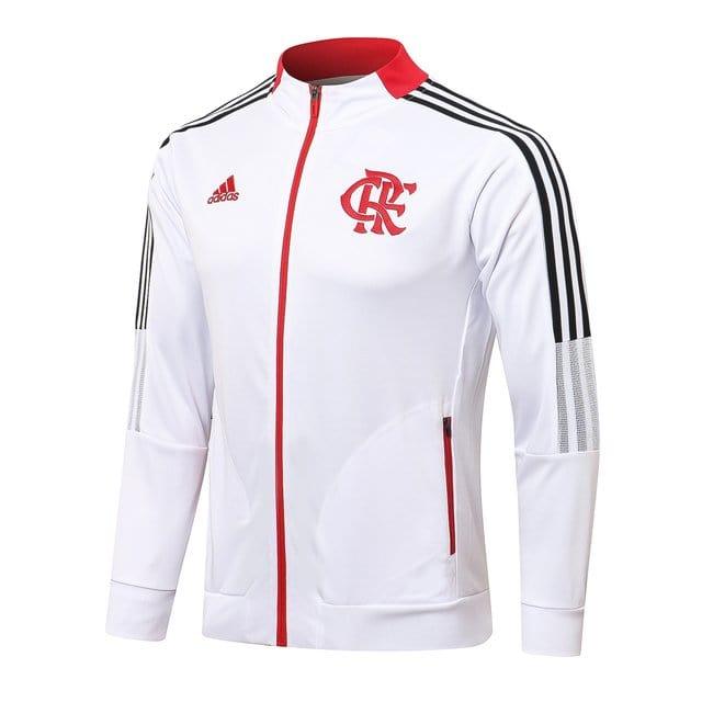 Jaqueta de Viagem Flamengo 21/22 Agasalho Flamengo Masculino - Branco,Preto e Vermelho - FutStore Oficial!