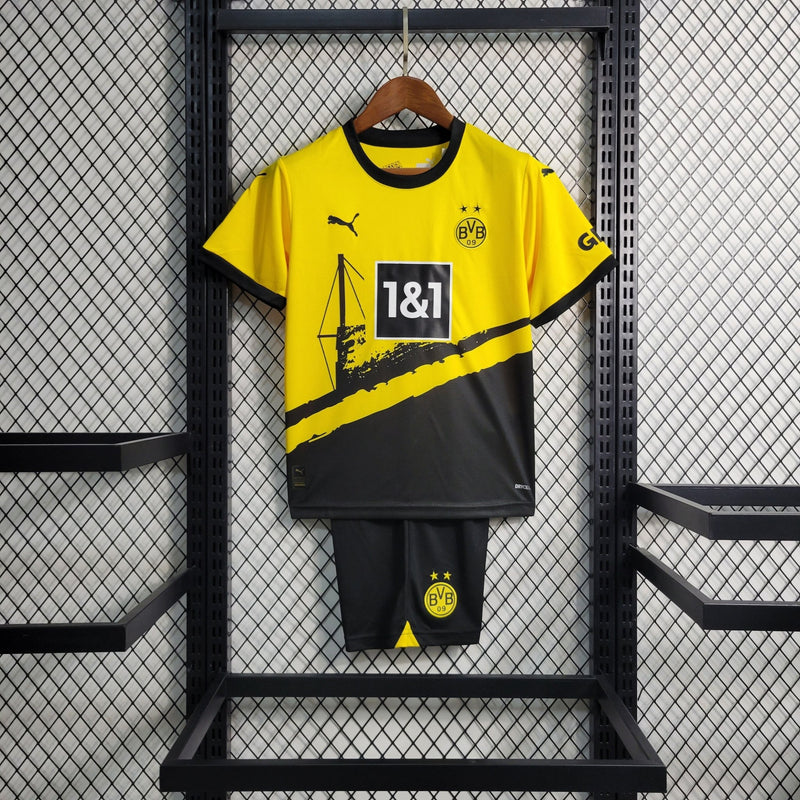 Kit Infantil Borussia Dortmund Home 23/24 - FutStore Oficial!