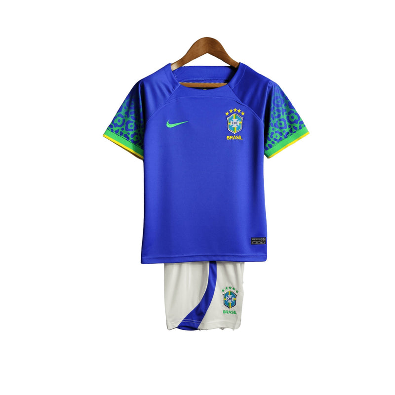 Kit Infantil Brasil Copa do Mundo 2022 - Nike Azul - FutStore Oficial!