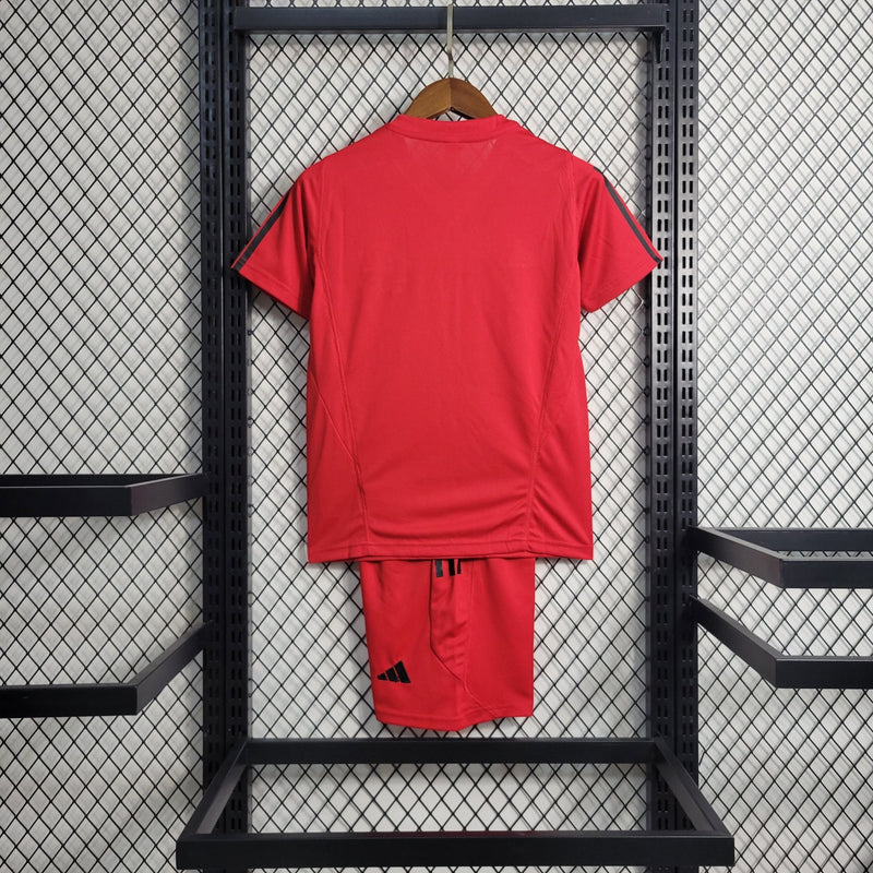 Kit Infantil Flamengo Treino 23/24 - Vermelho - FutStore Oficial!