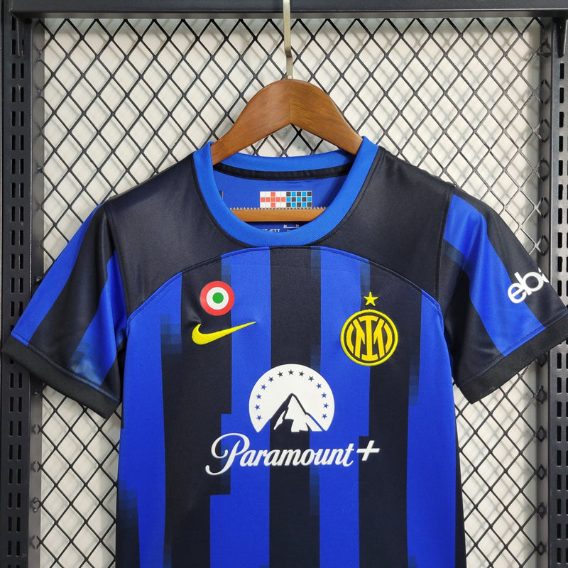 Kit Infantil Inter De Milão Home 23/24 - FutStore Oficial!