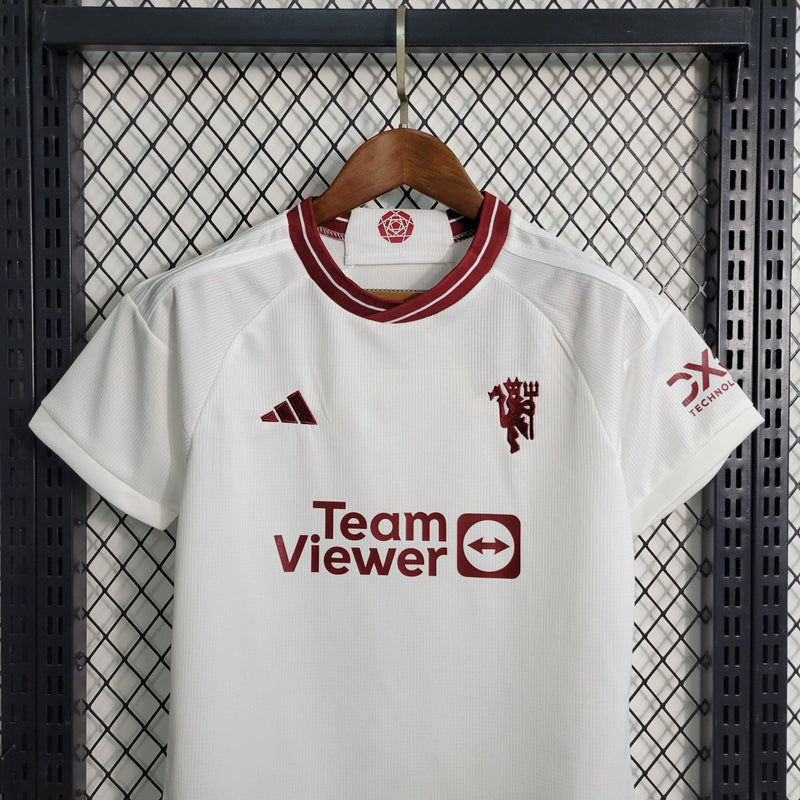 Kit Infantil Manchester United Away 23/24 - FutStore Oficial!