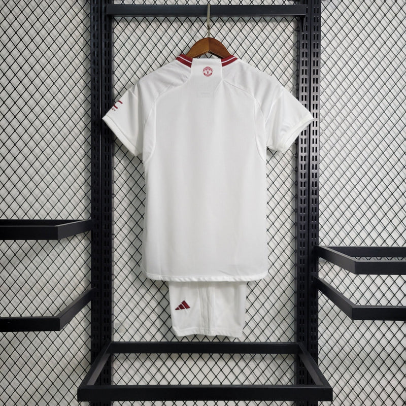 Kit Infantil Manchester United Away 23/24 - FutStore Oficial!