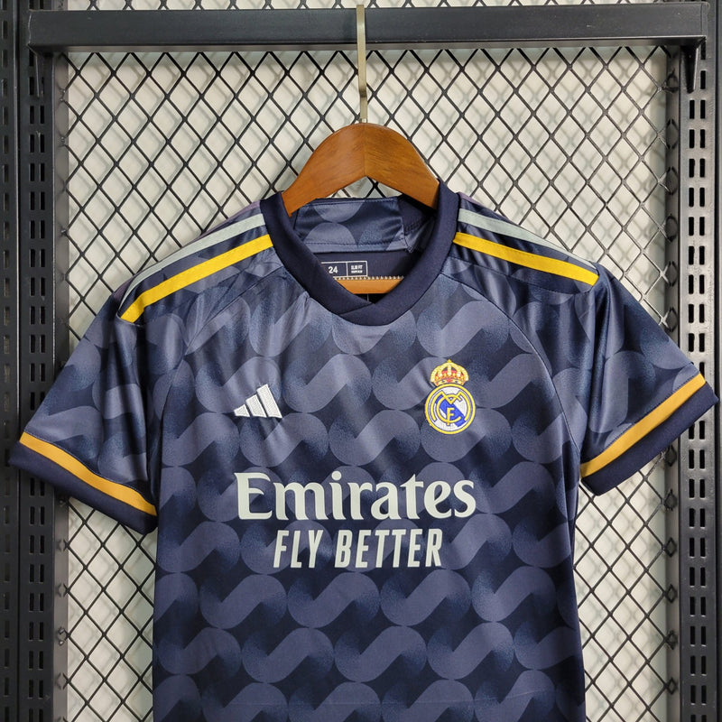 Kit Infantil Real Madrid Away 23/24 - FutStore Oficial!