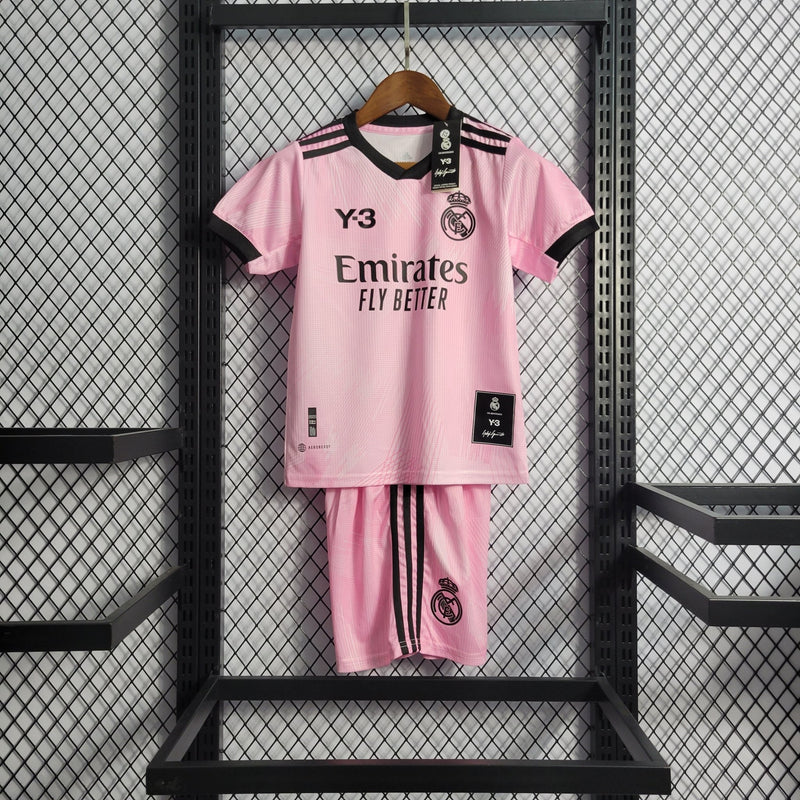 Kit Infantil Real Madrid Rosa 22/23 - Y-3 Adidas - FutStore Oficial!