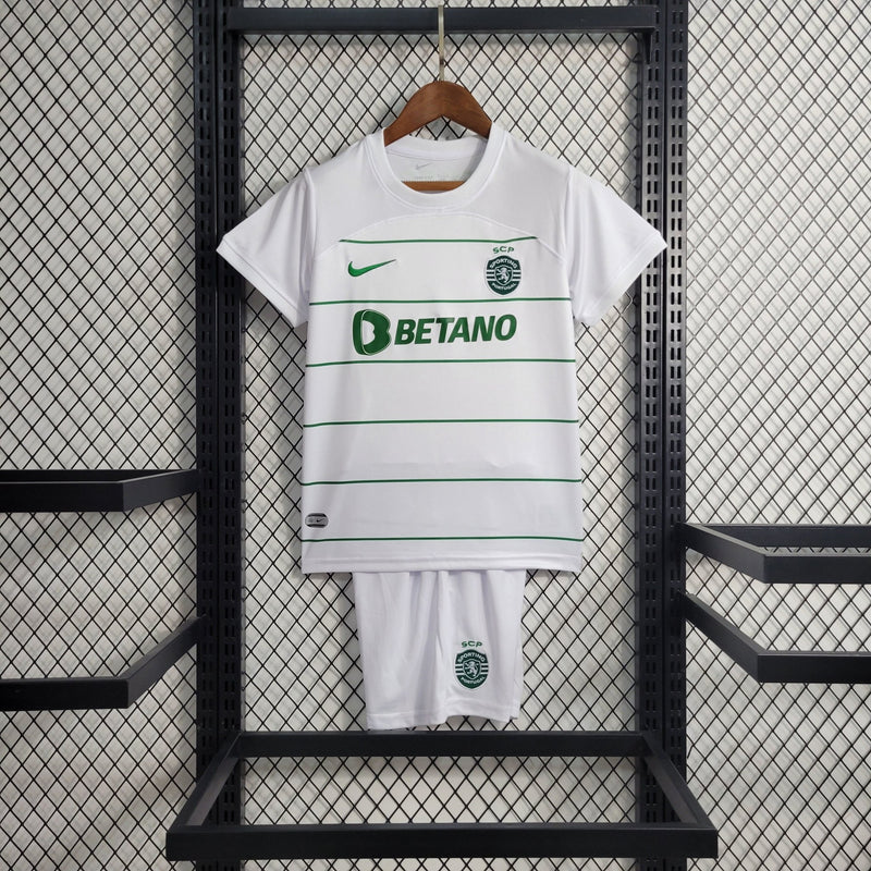 Kit Infantil Sporting Away 23/24 - FutStore Oficial!